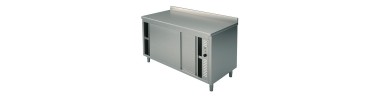 Meuble bas chauffant inox